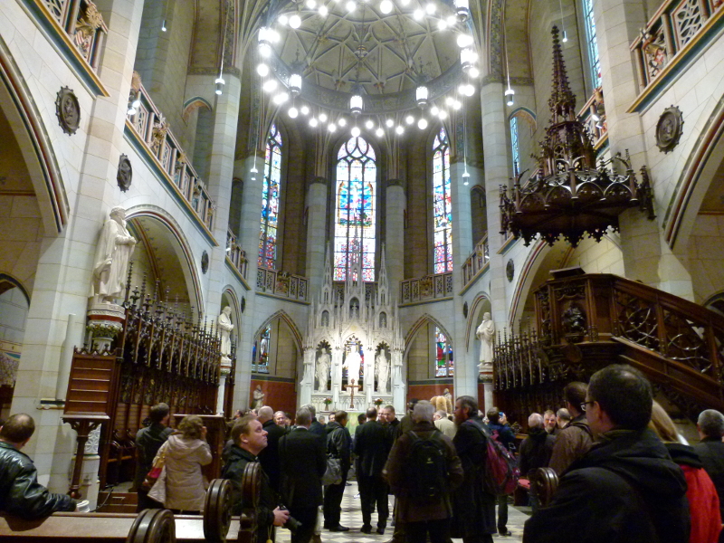 Participants in the 2016 World Seminaries Conference visit in the Castle Church in Wittenberg.
